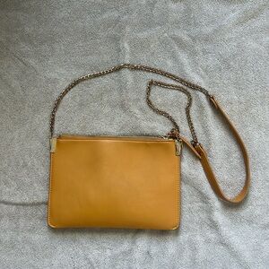 Yellow cross body bag